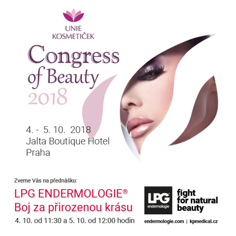 Pozvánka CONGRESS OF BEAUTY PRAGUE 4. - 5. 10. 2018