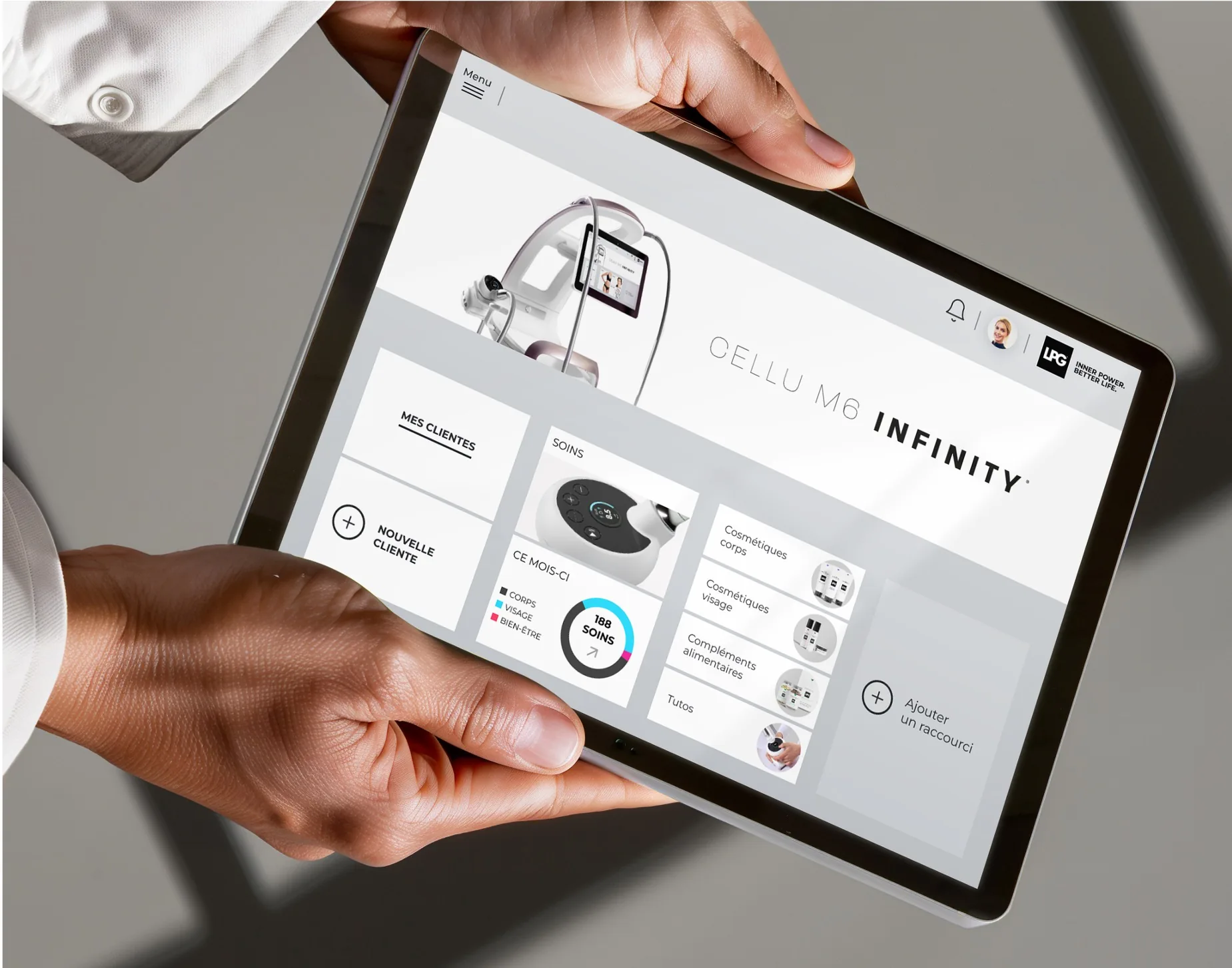 Diagnostika Endermolink™ na tablete